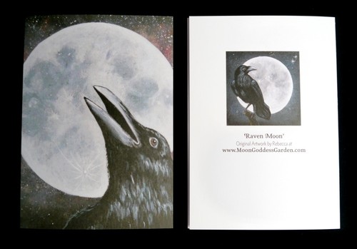 Biglietto auguri raven moon - biglietto,