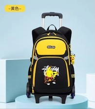 Zaino Scuola Bambini Con Rotelle, Logo Pokemon Pikachu
