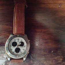 OROLOGIO DA POLSO LORENZ CON CINTURINO IN PELLE. BATTERIA DA SOSTITUIRE.