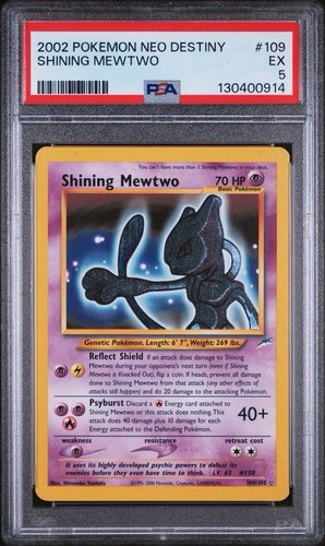 Shining mewtwo unlimited psa - psa, 5