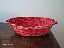 Cesto vimini Intrecciato rosso