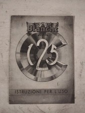 Moto Bianchi 125 cc. Libretto