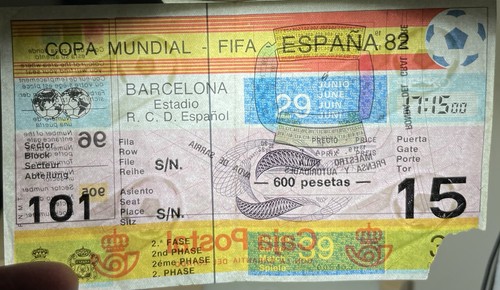 Biglietto mondiale 1982 - mondiale,