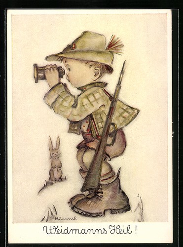 Cartolina artista hummel - d'artista,