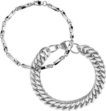 2 Pezzi Argento Impilabile