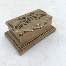 Antique Brass Double Inkwell