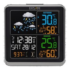 Explore Scientific Stazione barometrica Black e Silver WSH4008C