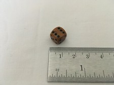 Piccolo dado da gioco vintage a 6 facce