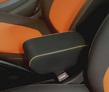 BRACCIOLO regolabile per SMART ForTwo-ForFour in tessuto nero+cuciture arancioni