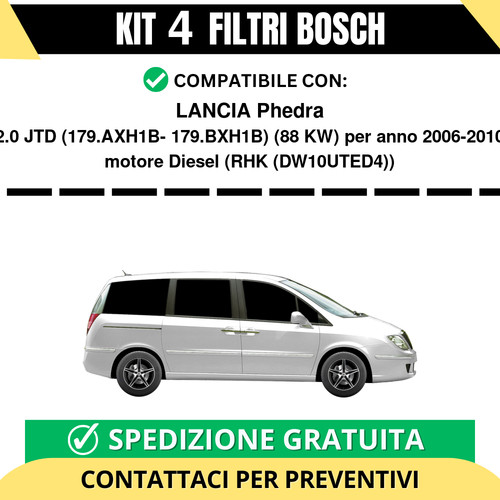 Kit filtri bosch lancia - filtri,