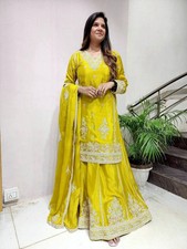 Yellow Pakistani Style Chinnon