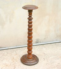 ECCEZIONALE TRESPOLO COLONNA PORTAVASO PIEDISTALLO IN LEGNO TORNITO