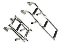 SCALETTA PIEGHEVOLE  FISSAGGIO A MURATA 3 GRADINI INOX FISSAGGIO POPPA NAUTICA