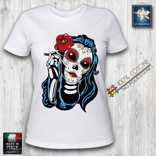 Shirt donna skull - skull, mexican