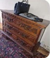 Cassettone in legno del 600 ricostruito a inizio900