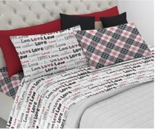 COMPLETO LENZUOLA COTONE LOVE