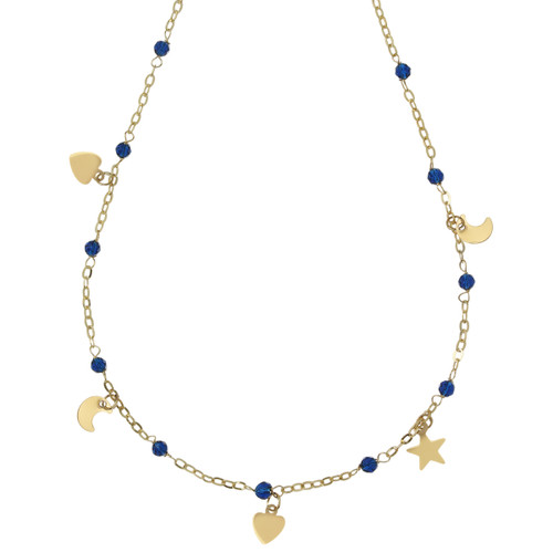 Collana cuore stella e luna - stella,