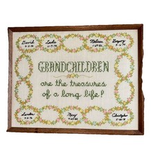 Punto croce incorniciato fatto