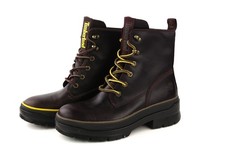 Timberland A2F7G-A5019 Donna EU39.5/40 Viola Scuro In Pelle Stivali Con Lacci