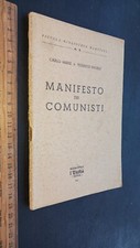 Carlo Marx e Federico Engels Manifesto dei Comunisti 1945 L'Unità raro