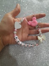 Catenella portaciuccio/succhiotto personalizzata con nome BAMBINO ciucci MAM NUK