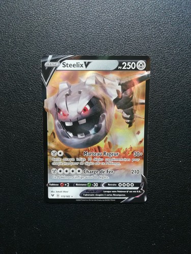 Carte pokémon steelix - carte, v