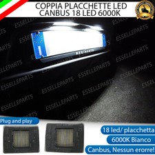 COPPIA PLACCHETTE A LED LUCI TARGA 18 LED MERCEDES CLASSE A W176 6000K BIANCO