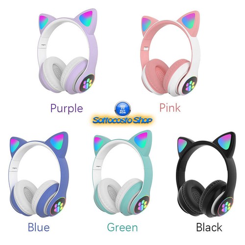 Cuffie orecchie gatto wireless - cuffie,