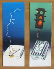 Segnalibro Pubblicitario Sigarette EVA e STOP - anni '50 - COME NUOVO - RAR0*