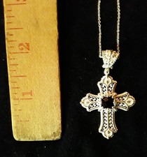 Croce artigianale in argento