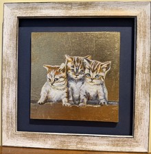 Dipinto olio su foglia oro