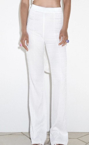 Pantalone bianco zara s - pantalone,
