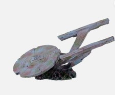 Nave spaziale affondata UFO Enterprise ornamento acquario grande 7,75"