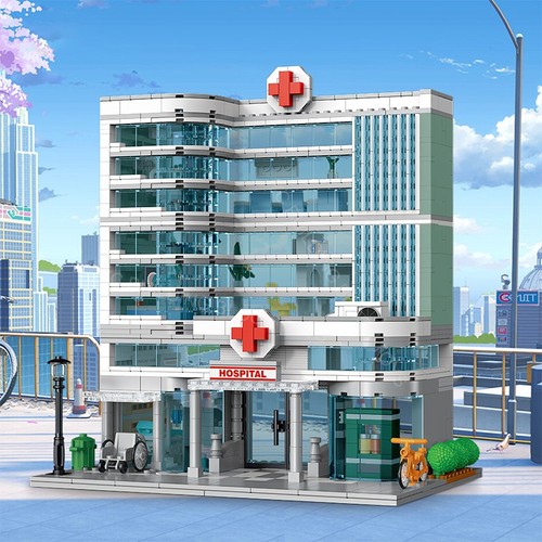 Set costruzione ospedale - set,