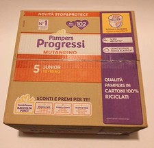 PAMPERS Progressi Mutandino Tg 5 Esa pack pacco 102 pezzi