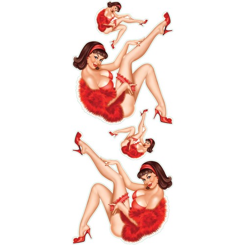 Set adesivi vintage red pur - set,