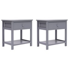 Comodino Grigio Legno di