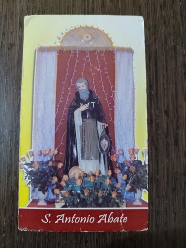 Sant antonio abate holy card - sant'antonio,