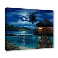 Bungalow al chiaro di luna 12Hx16W Disney Fine Art di Walfrido Garcia
