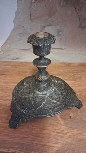 Antico candeliere ottone - antico, in