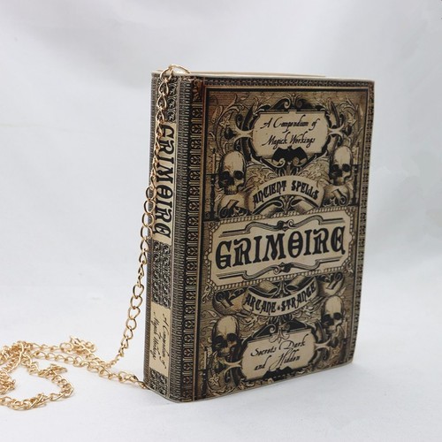 Borsa libro grimoire gotica - borsa,