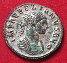 IMPERO ROMANO AURELIANO 270-275 d.C. ANTONINIANO AE MONETA FDC ARGENTATURA