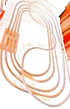 4 circuiti di binari N Fleischmann + sopraelevata, quadro comandi montato+ trasf