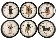 OROLOGIO DA PARETE CANE LABRADOR PASTORE T. BASSOTTO CARLINO CHIHUAHUA YORKSHIRE