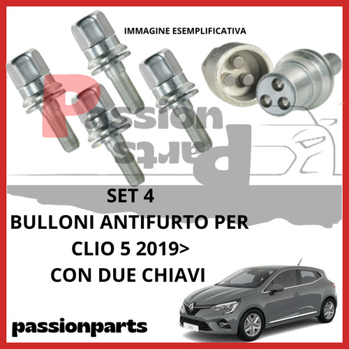Kit bulloni antifurto cerchi - 4,