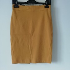 Gonna tubino giallo senape lana elasticizzata gialla ocra ANGELA MELE MILANO