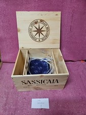Sassicaia 2022 cassa di legno vuota  da 6 bottiglie con veline e fascette