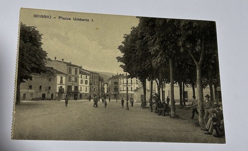Cartolina bobbio piazza - cartolina,