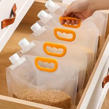 3pz sacchetti alimenti 1000g trasparenti ermetici antiumidità anti insetti