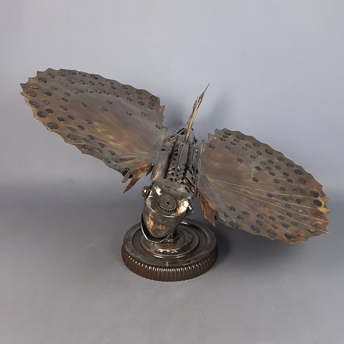 Scultura pesce rondine metallo - rondine,